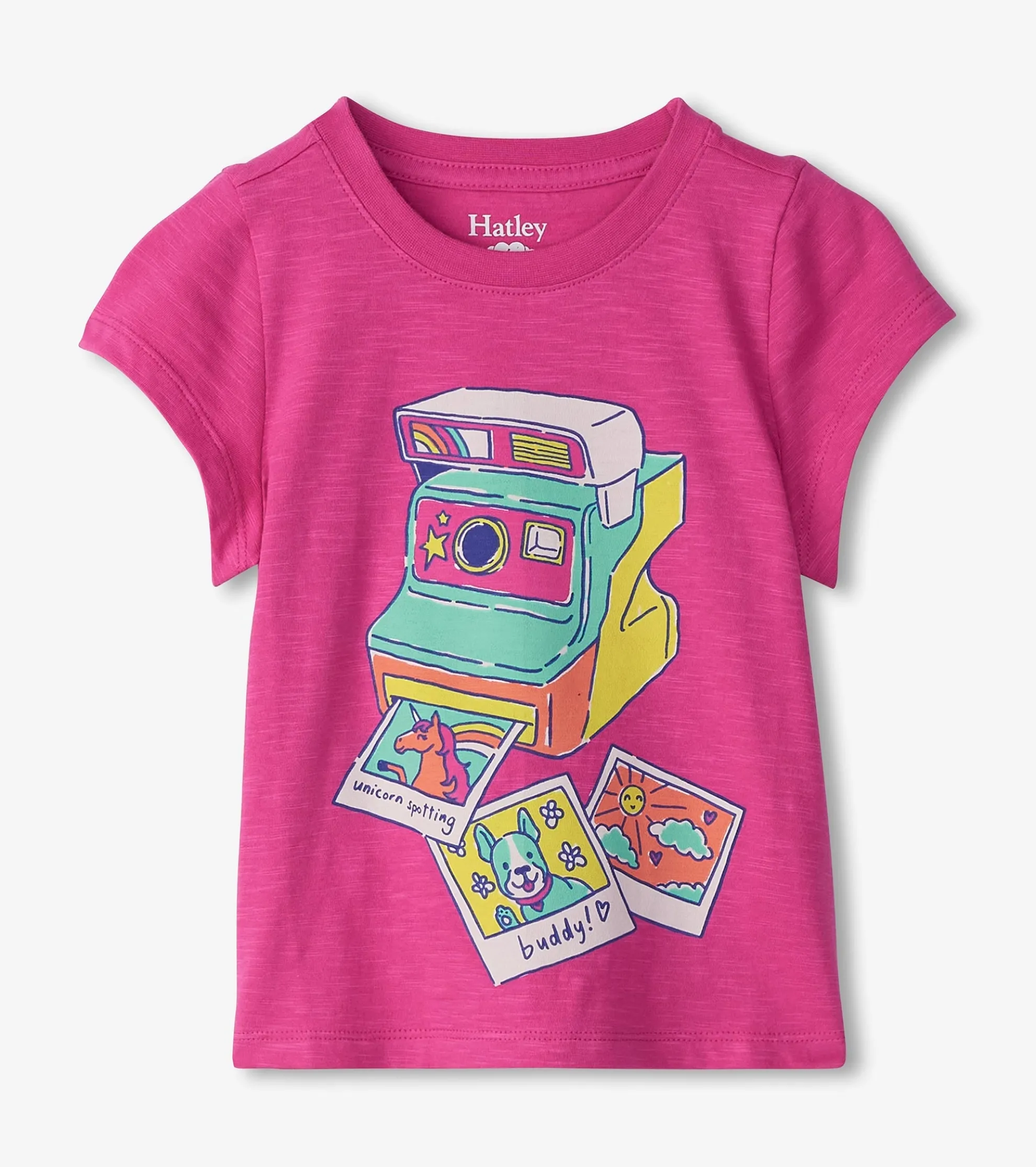 Outlet Girls Flash Photo Graphic Tee Tops