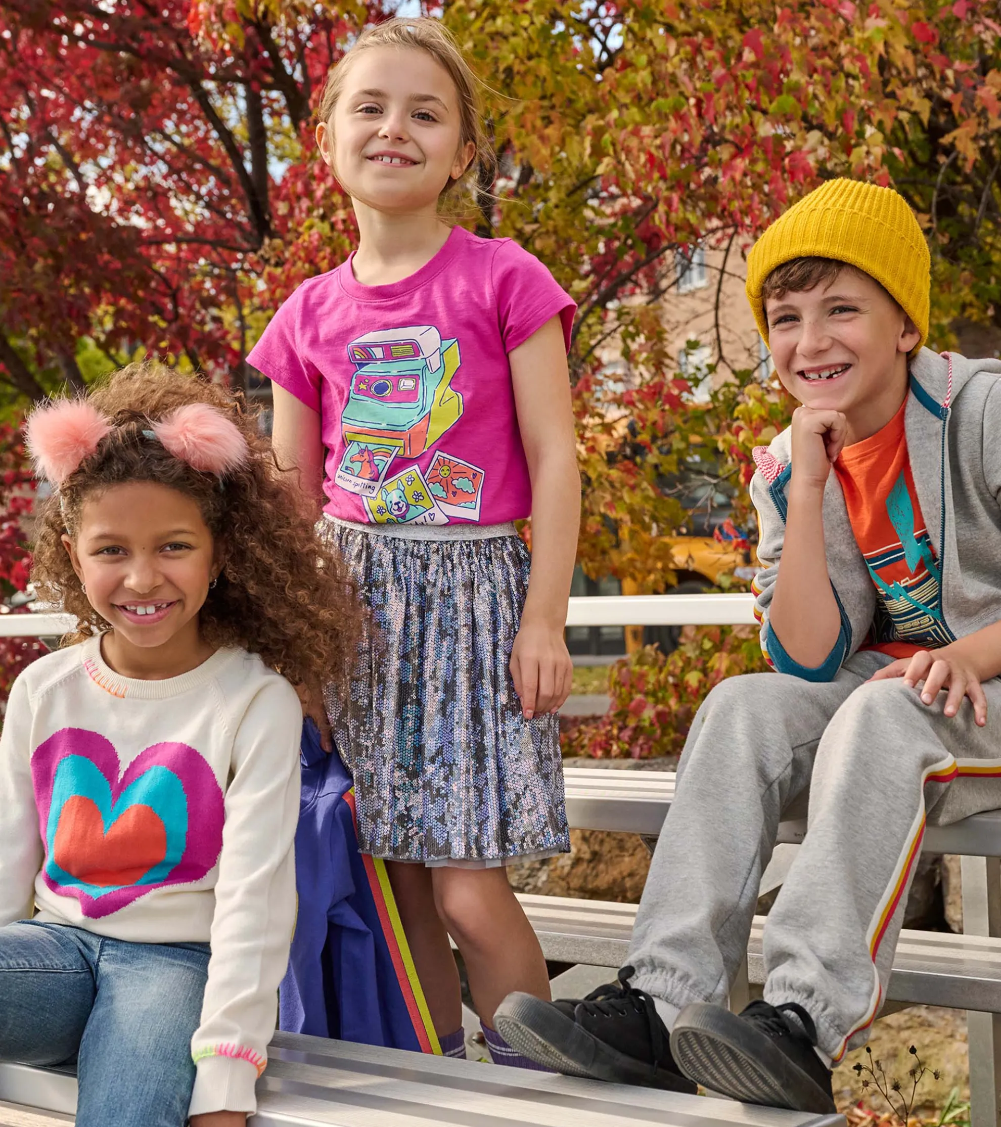 Outlet Girls Flash Photo Graphic Tee Tops