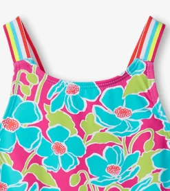 Sale Girls Floating Poppies One-Piece Swimsuit Swimwear|Swimwear