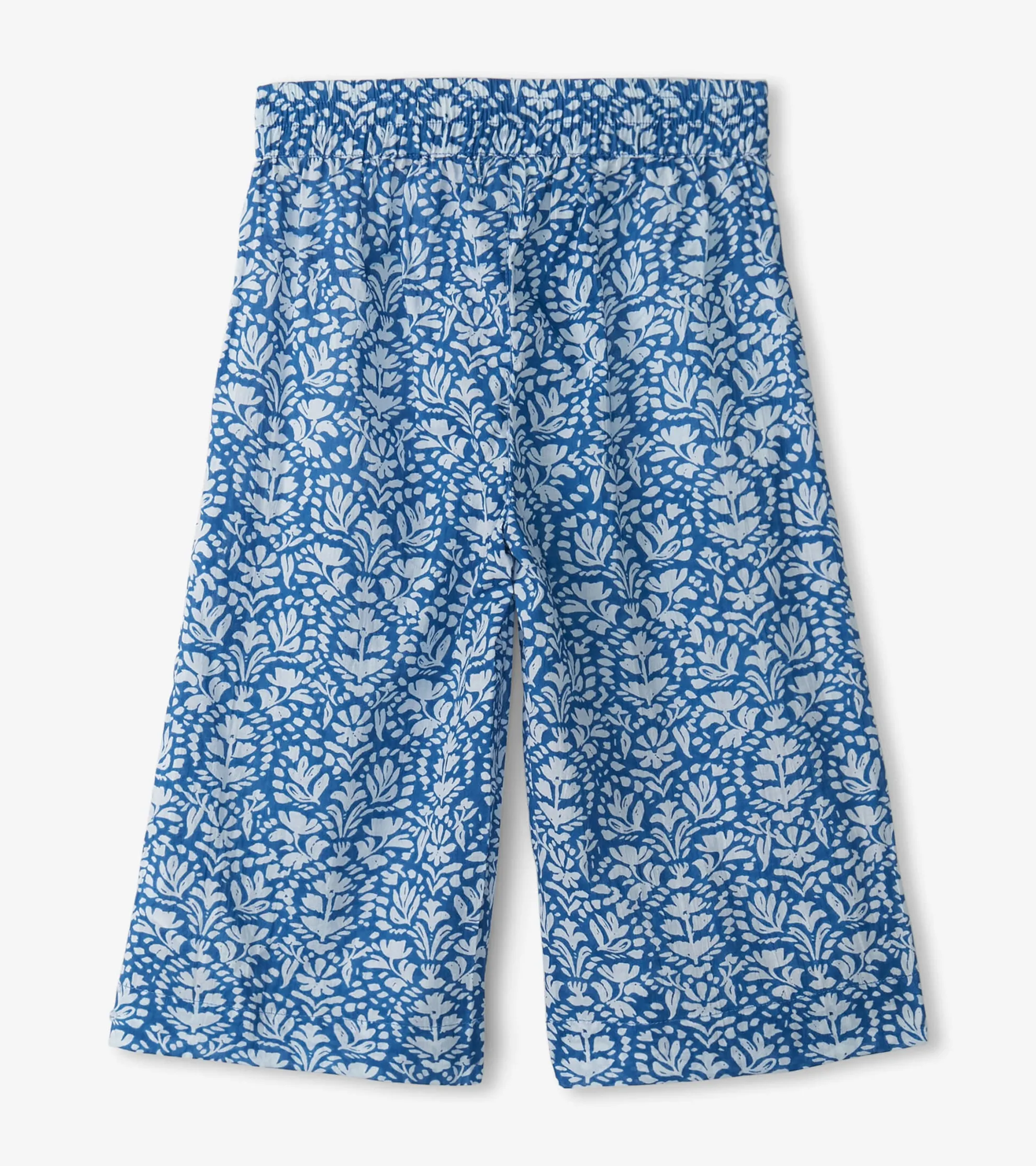 Hot Girls Floral Shibori Cropped Culottes Bottoms