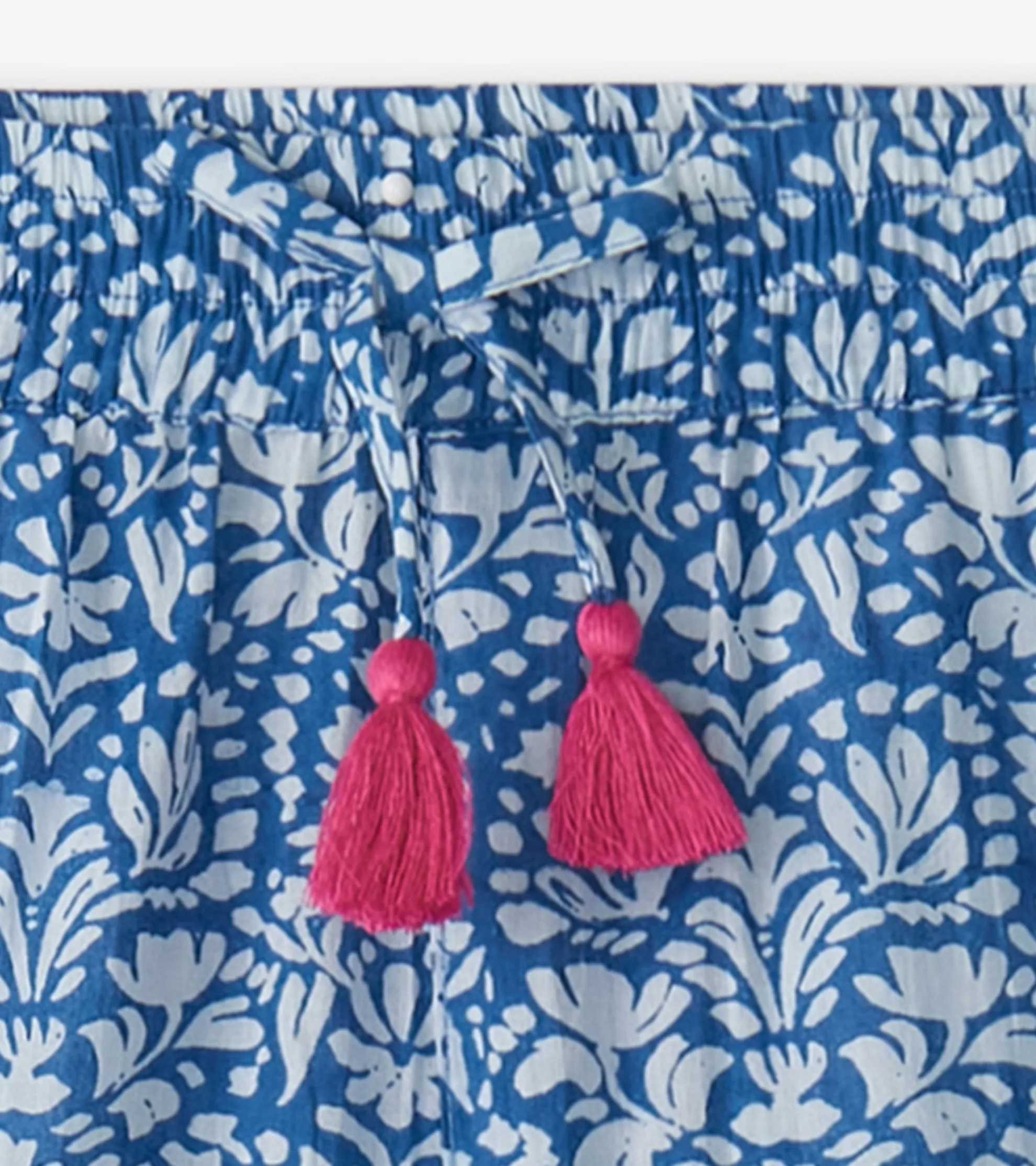 Hot Girls Floral Shibori Cropped Culottes Bottoms