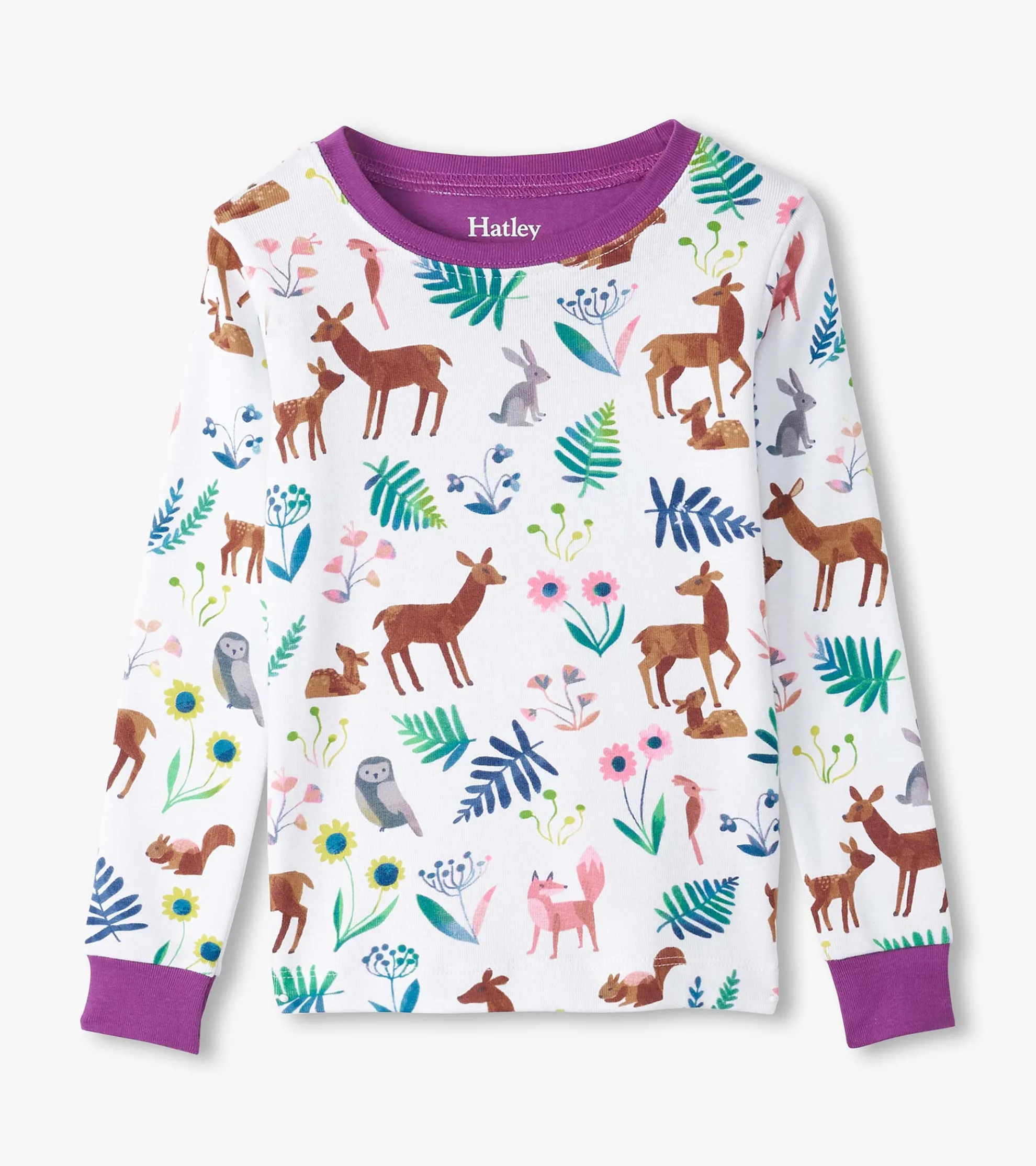 Online Girls Forest Creatures Organic Cotton Pajama Set Sleepwear|Sleepwear