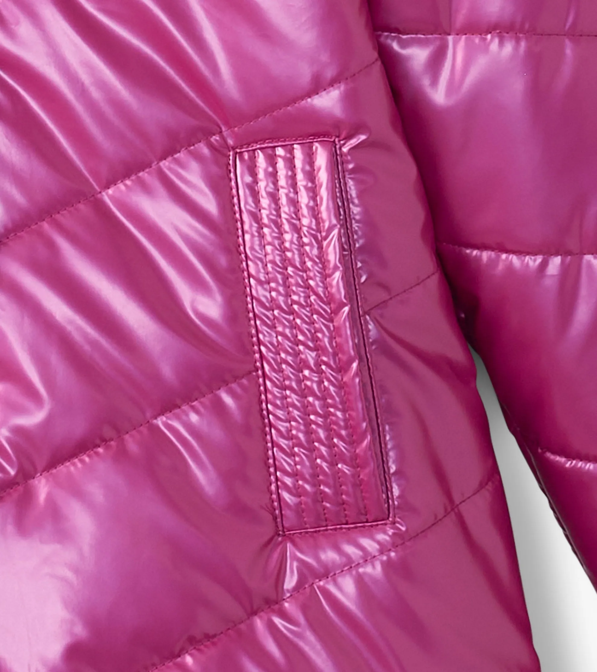 Online Girls Fuschia Star Puffer Jacket Outerwear