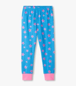 Girls Glitter Stars Pajama Set Sleepwear|Sleepwear
