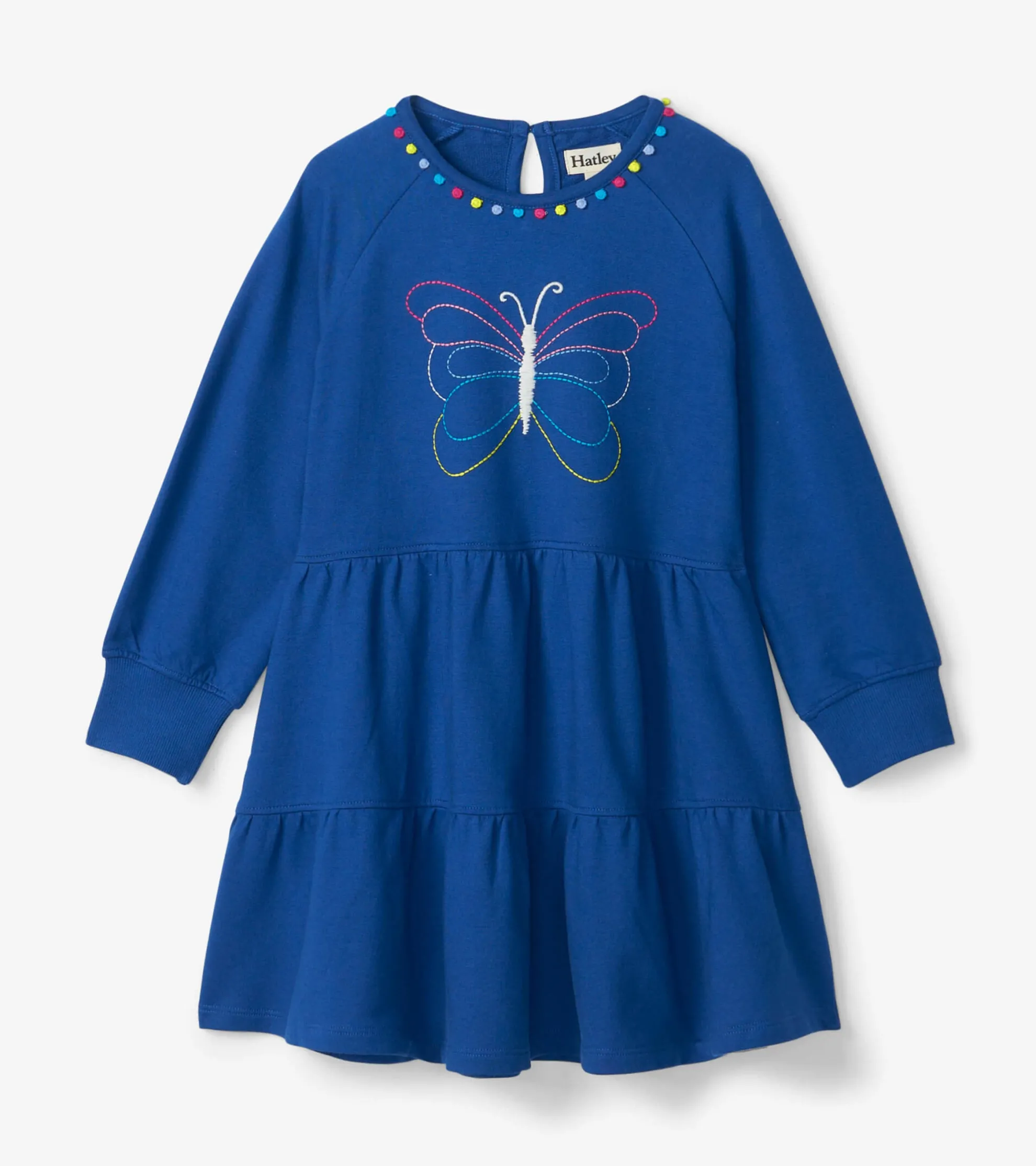 Best Girls Groovy Butterfly Gathered Tiered Dress Dresses