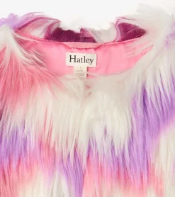 Online Girls Groovy Faux Fur Vest Tops
