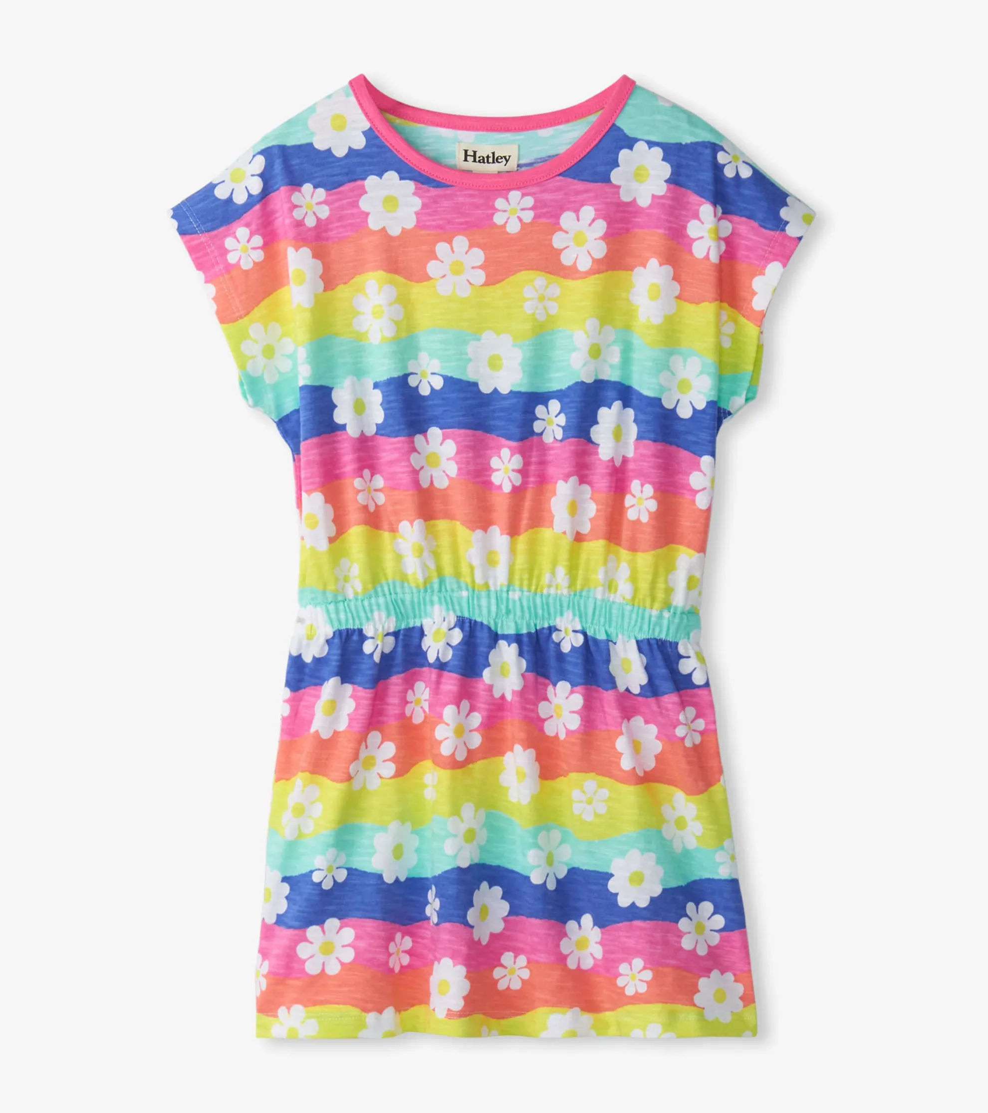 Clearance Girls Groovy Flowers Relaxed Dress Dresses