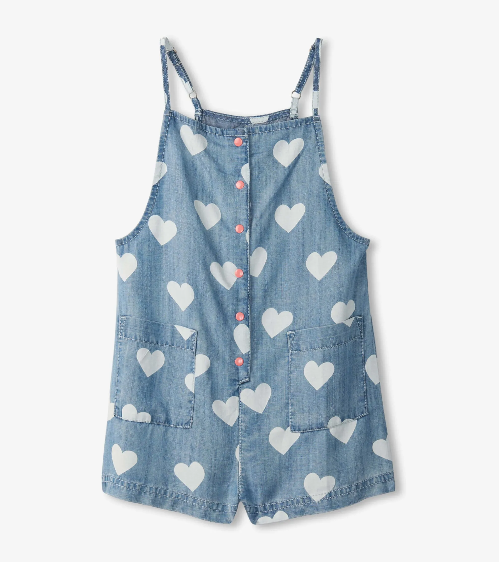 Clearance Girls Hearts Slouchy Overalls Bottoms
