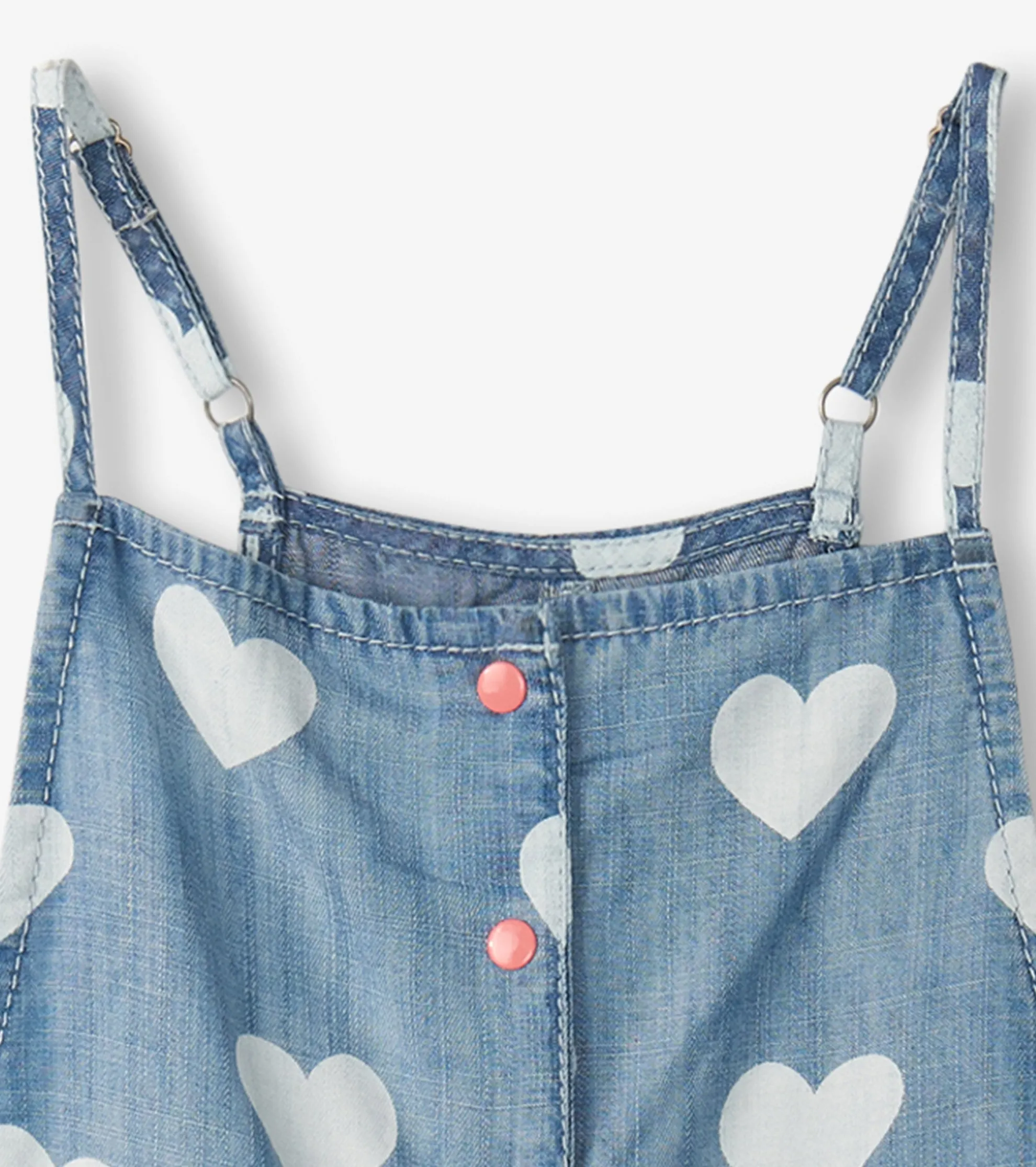 Clearance Girls Hearts Slouchy Overalls Bottoms