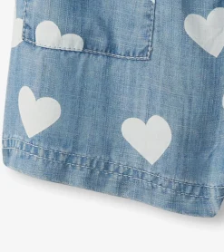 Clearance Girls Hearts Slouchy Overalls Bottoms