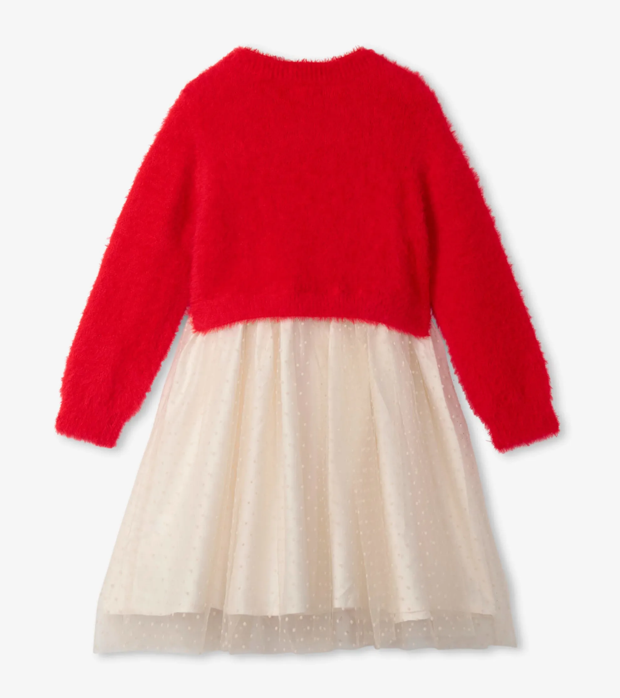 Best Girls Holiday Deer Mix Media Dress Dresses