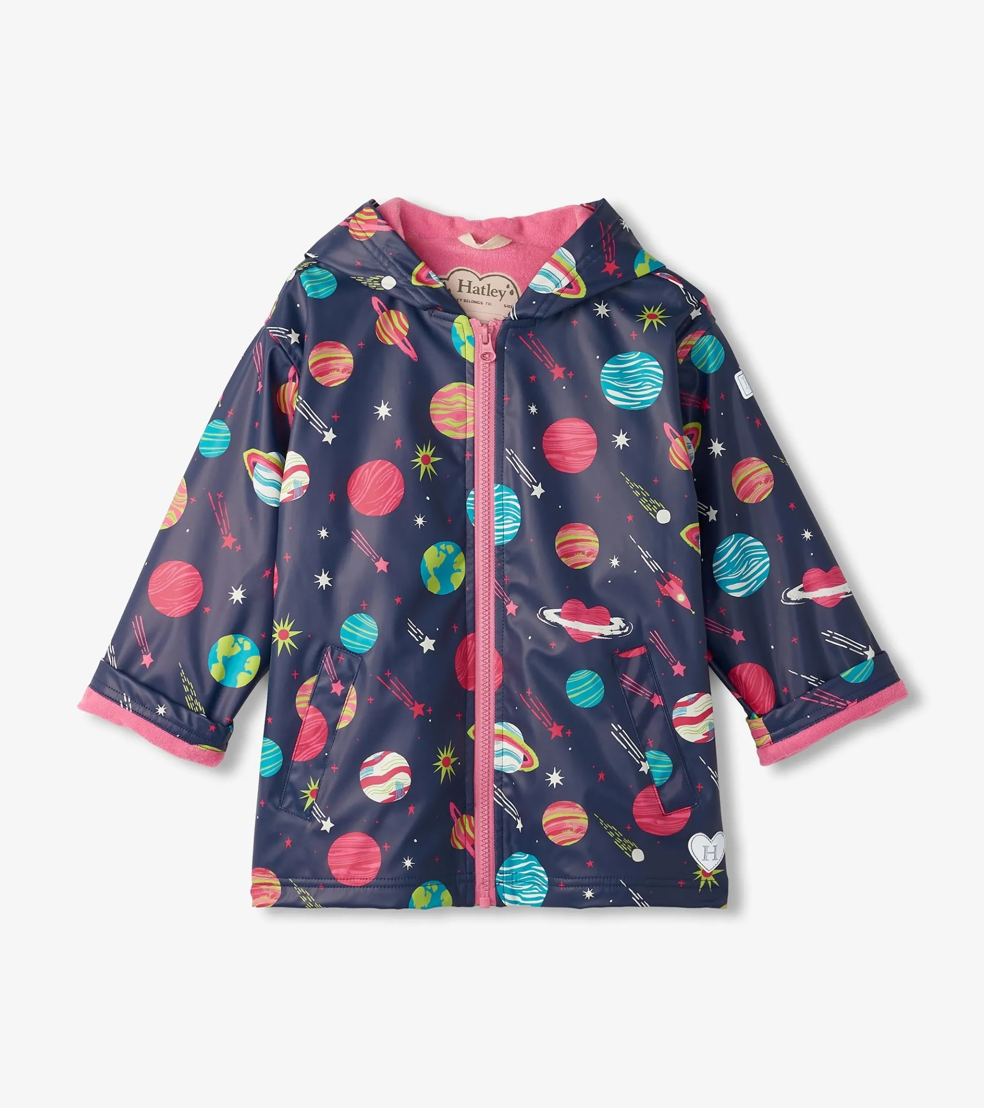 Discount Girls Interstellar Zip-Up Rain Jacket Rainwear|Rainwear
