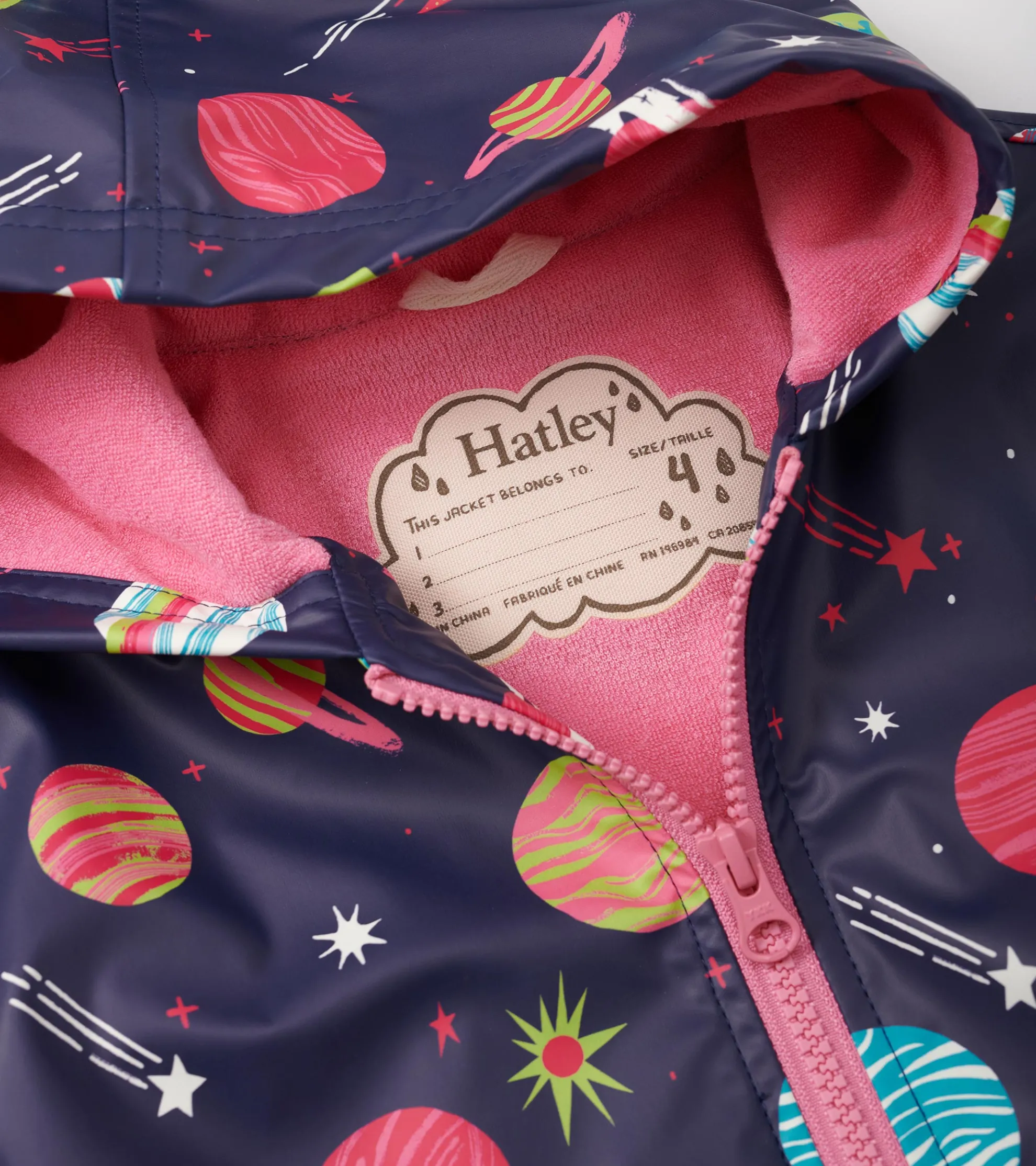 Discount Girls Interstellar Zip-Up Rain Jacket Rainwear|Rainwear