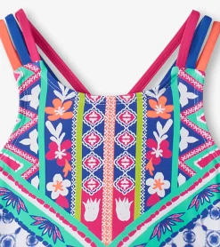 Clearance Girls Kaleidoscope Two-Piece Crop Top Bikini Set Swimwear|Swimwear