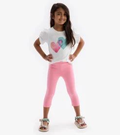 Girls Light Pink Leggings Bottoms