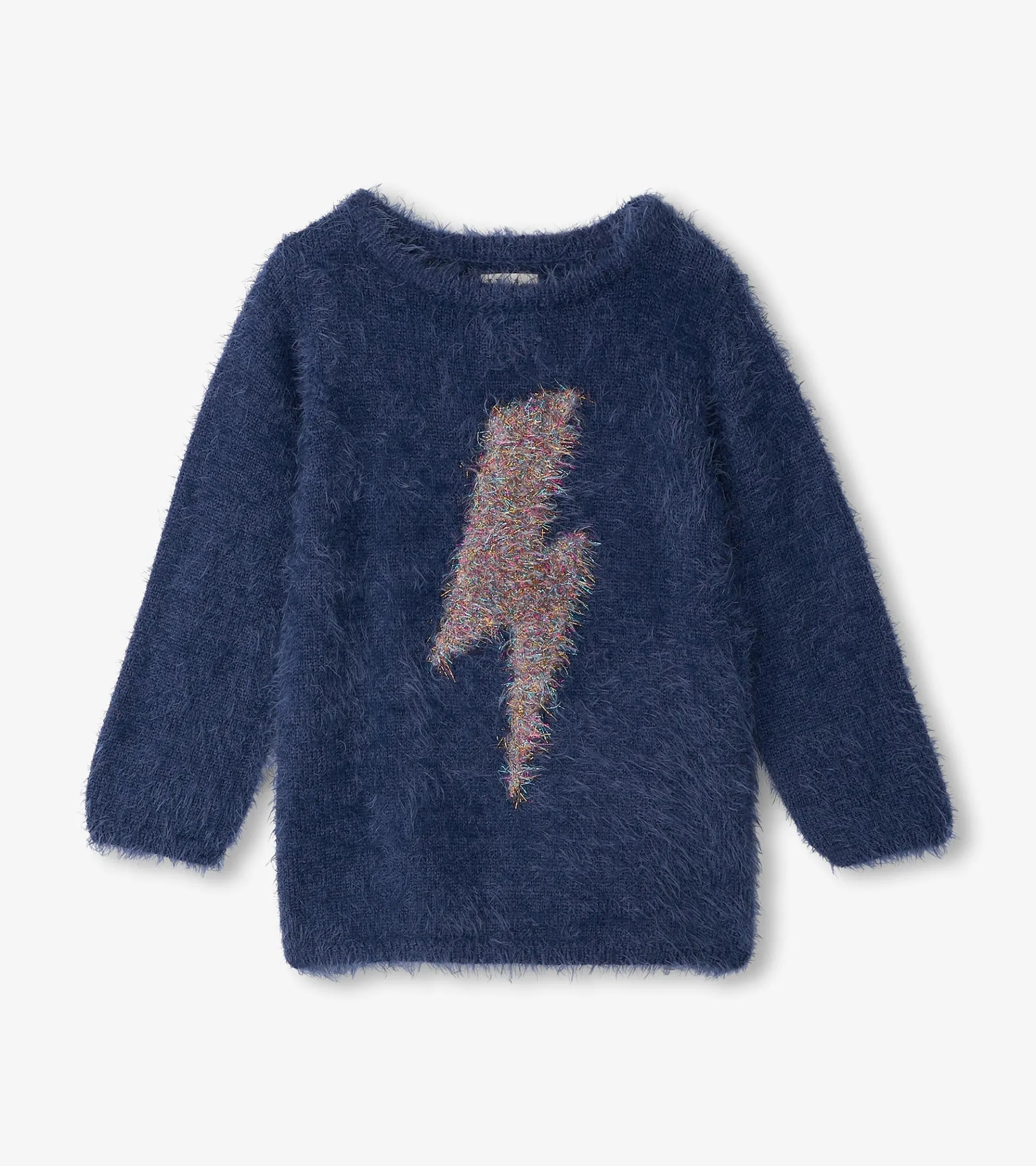 Hot Girls Metallic Lightning Furry Sweater Sweaters