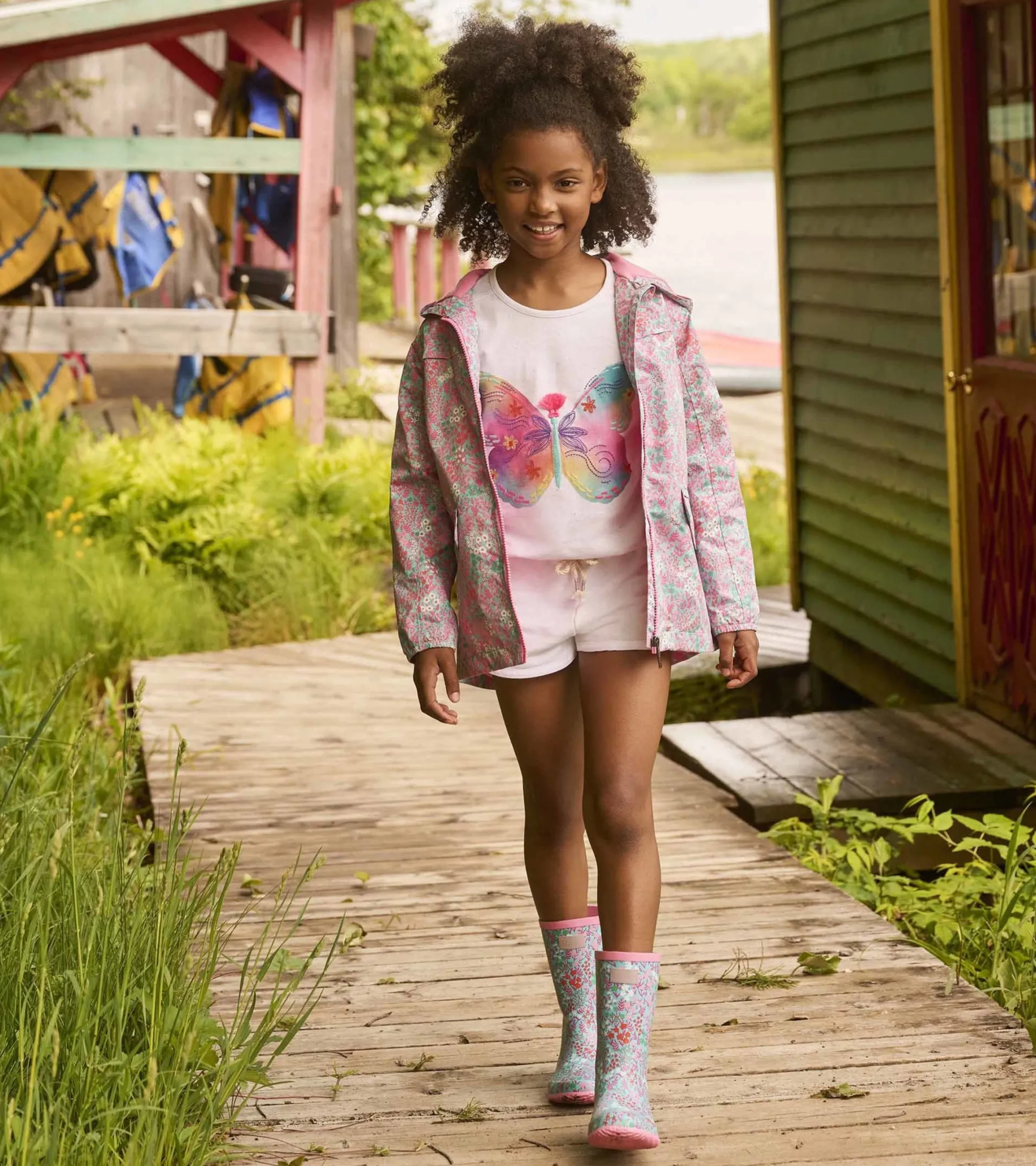 Sale Girls Painted Butterfly Relaxed T-Shirt Tops