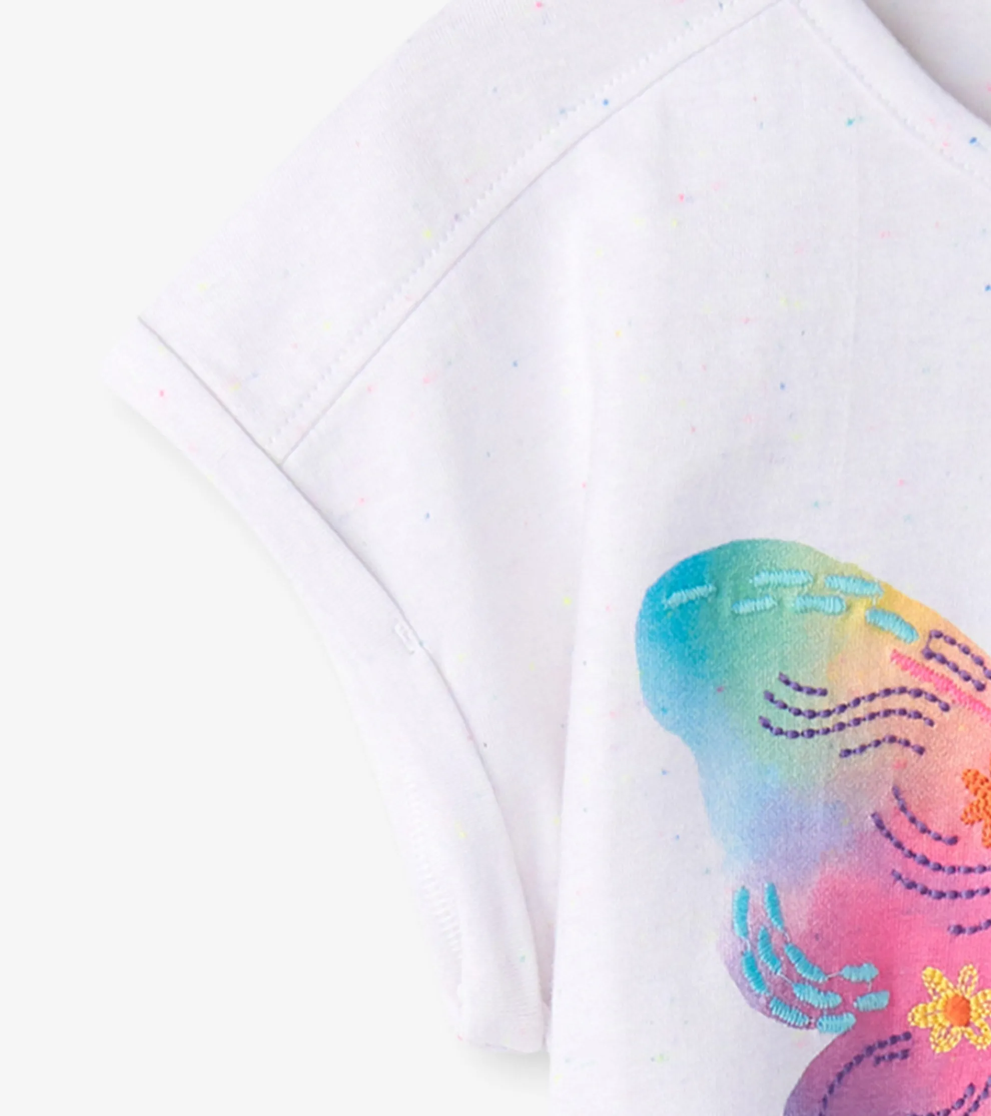 Sale Girls Painted Butterfly Relaxed T-Shirt Tops