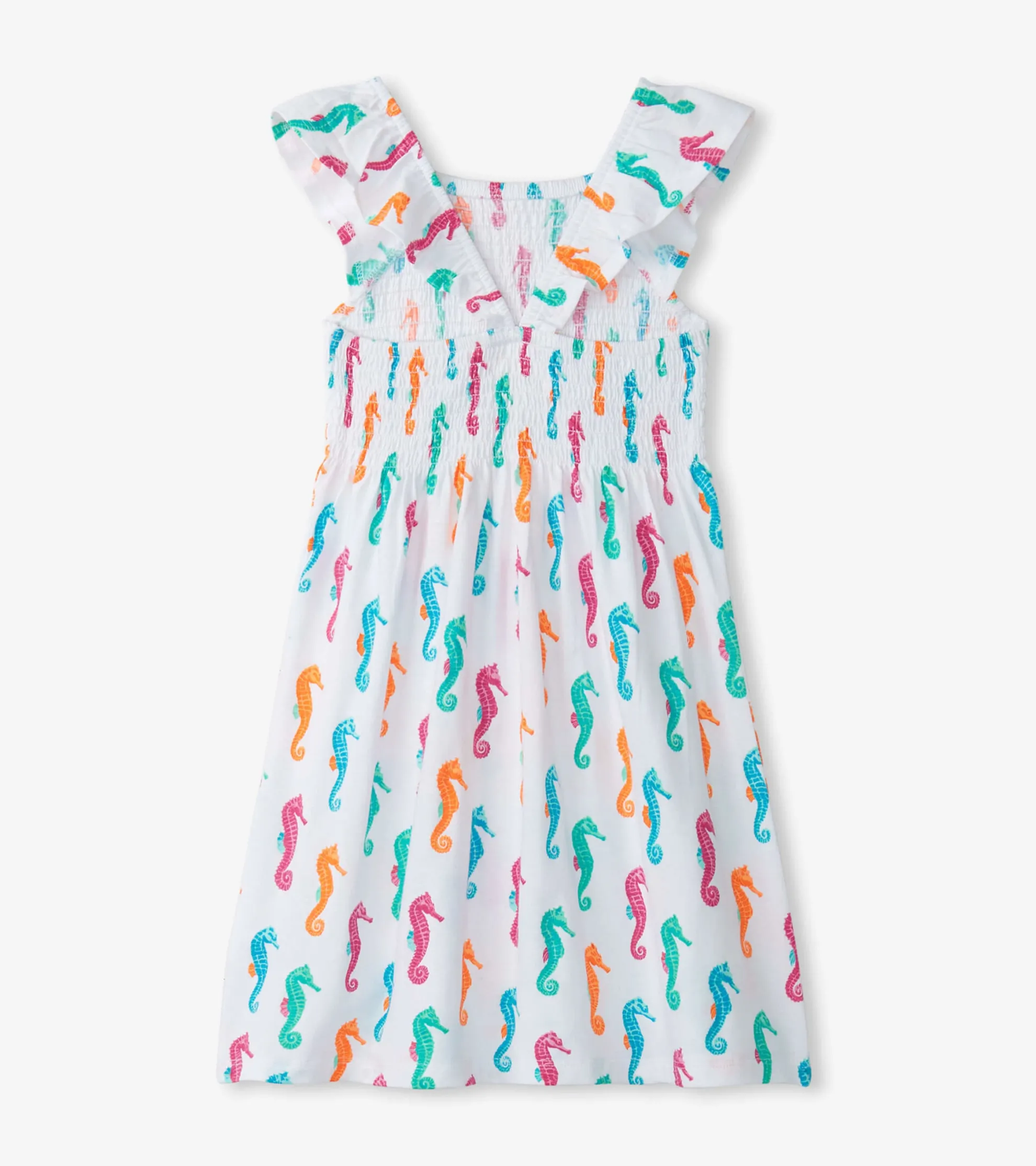 Hot Girls Painted Seahorses Smocked Dress Dresses