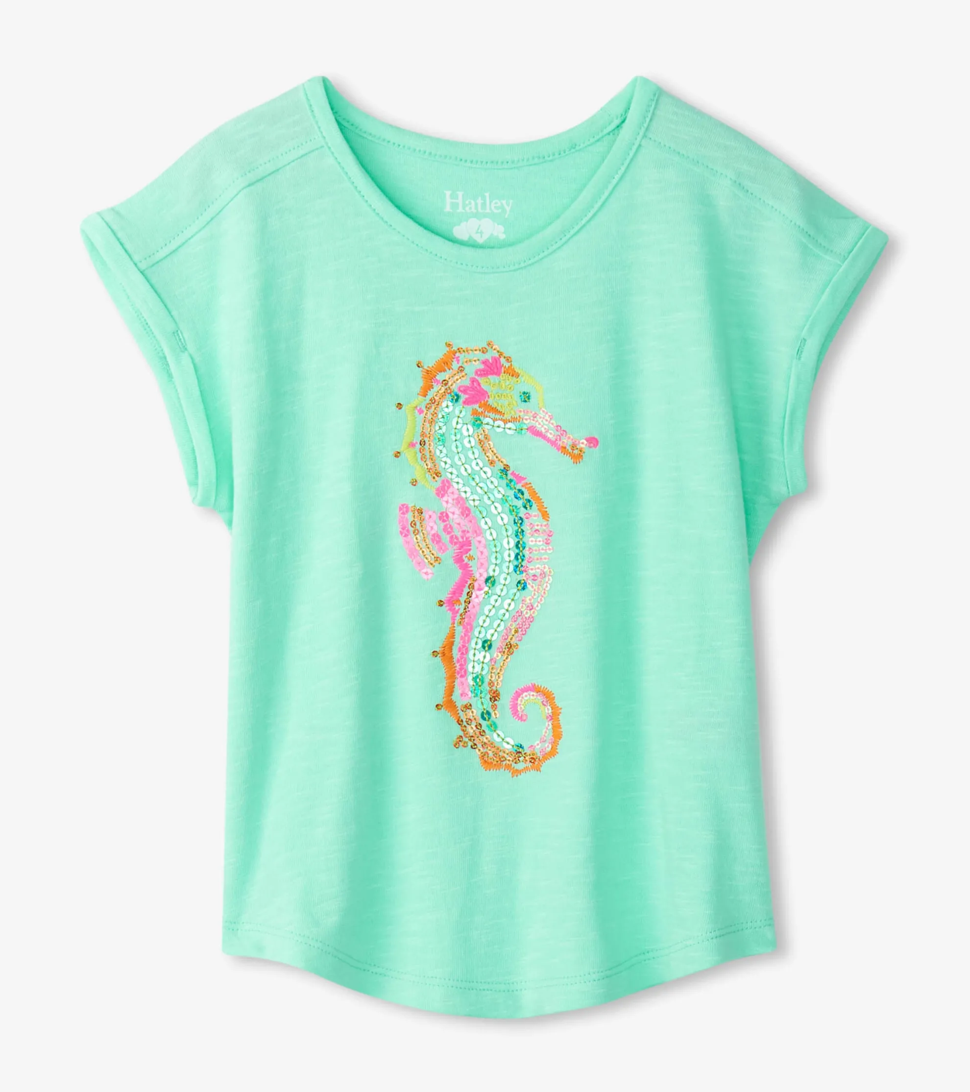 Best Girls Painted Seashorse Relaxed T-Shirt Tops