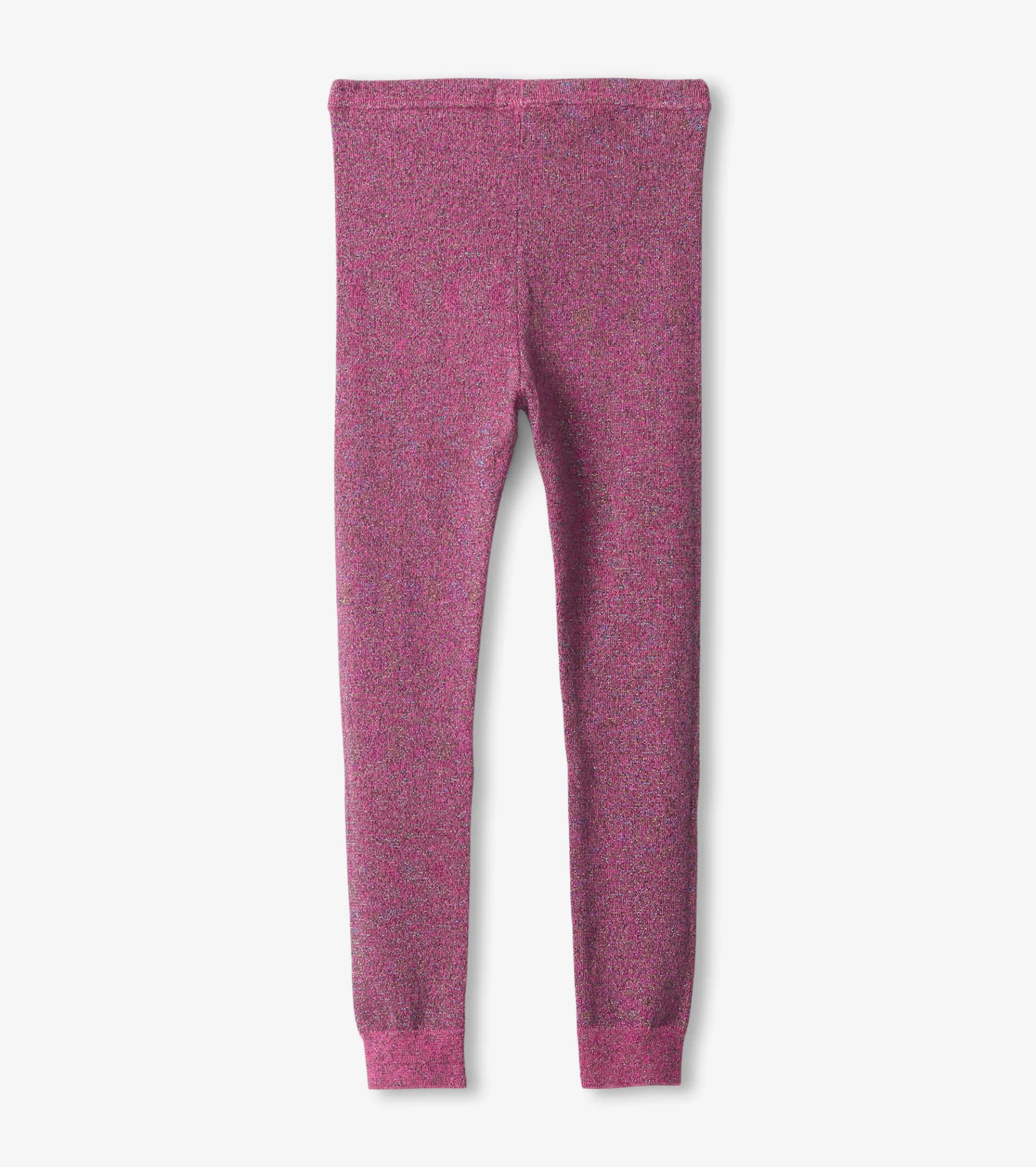 New Girls Pink Glitter Knit Leggings Bottoms