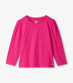 Discount Girls Pink Long Sleeve Graphic Tee Tops
