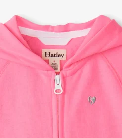 Online Girls Pink Neon Raglan Hoodie Sweaters