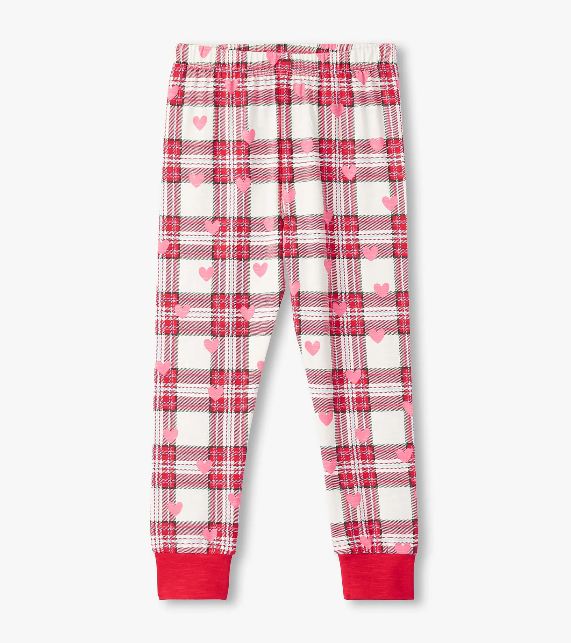 Hot Girls Plaid Hearts Pajama Set Sleepwear|Sleepwear