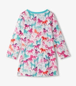 Clearance Girls Pretty Horses Nightgown Sleepwear|Sleepwear
