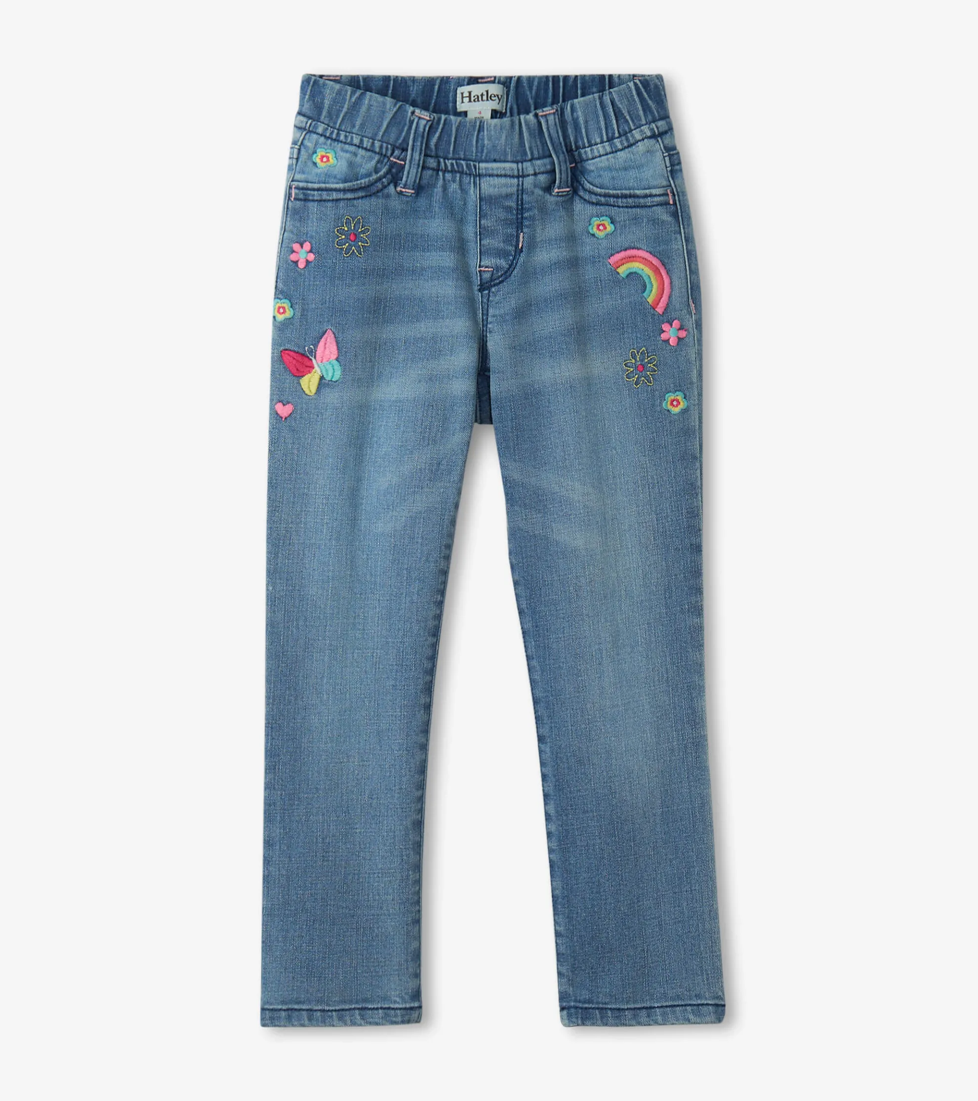 Clearance Girls Pretty Patches Stretch Jeans Bottoms