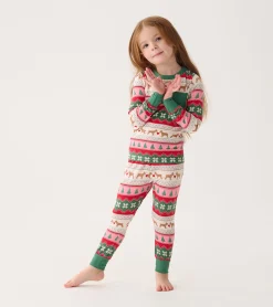 Discount Girls Puppy Hearts Fair Isle Bamboo Pajama Set Sleepwear|Sleepwear