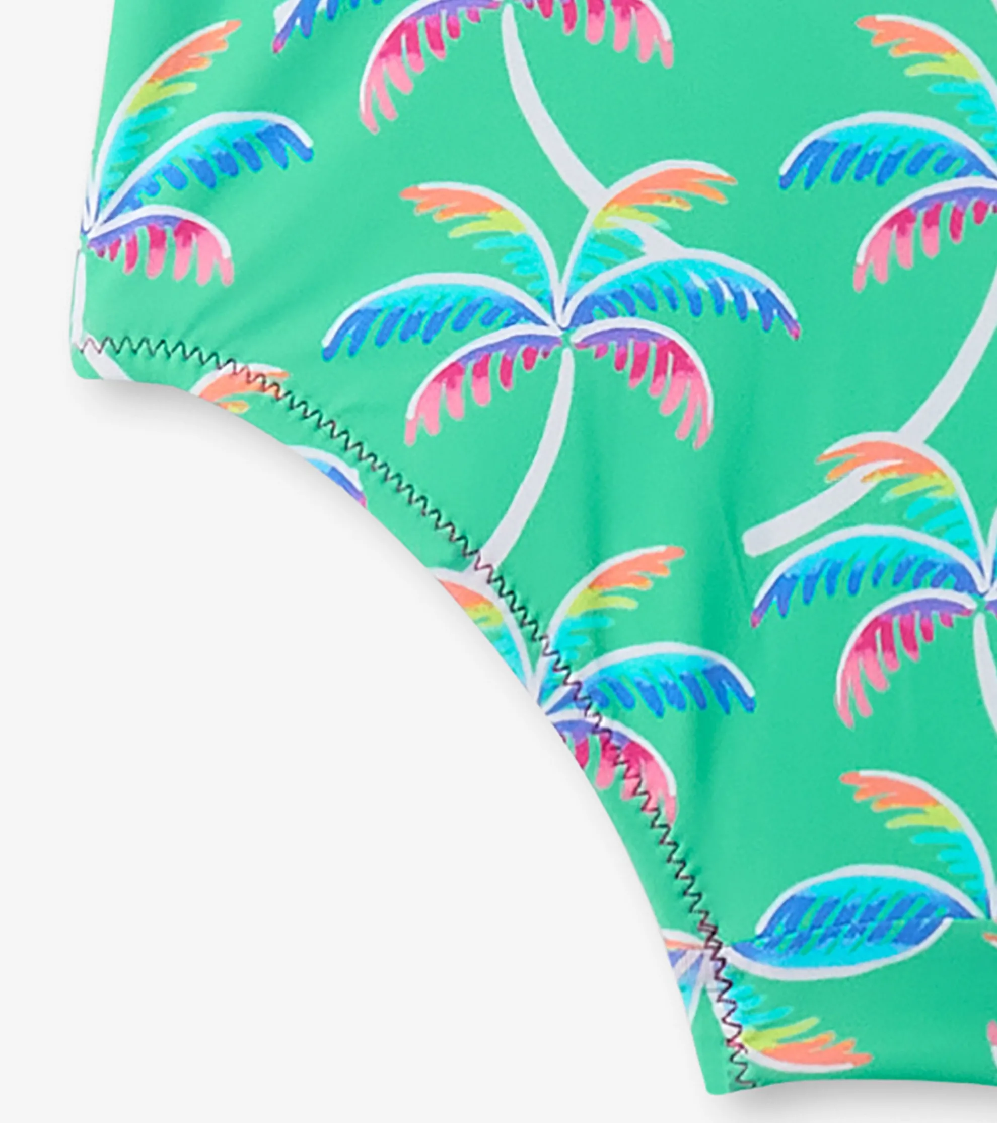New Girls Rainbow Palm Shoulder Shoulder Bow Swimsuit Swimwear|Swimwear