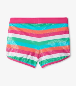 Best Girls Rainbow Palm Swim Shorts Swimwear|Swimwear