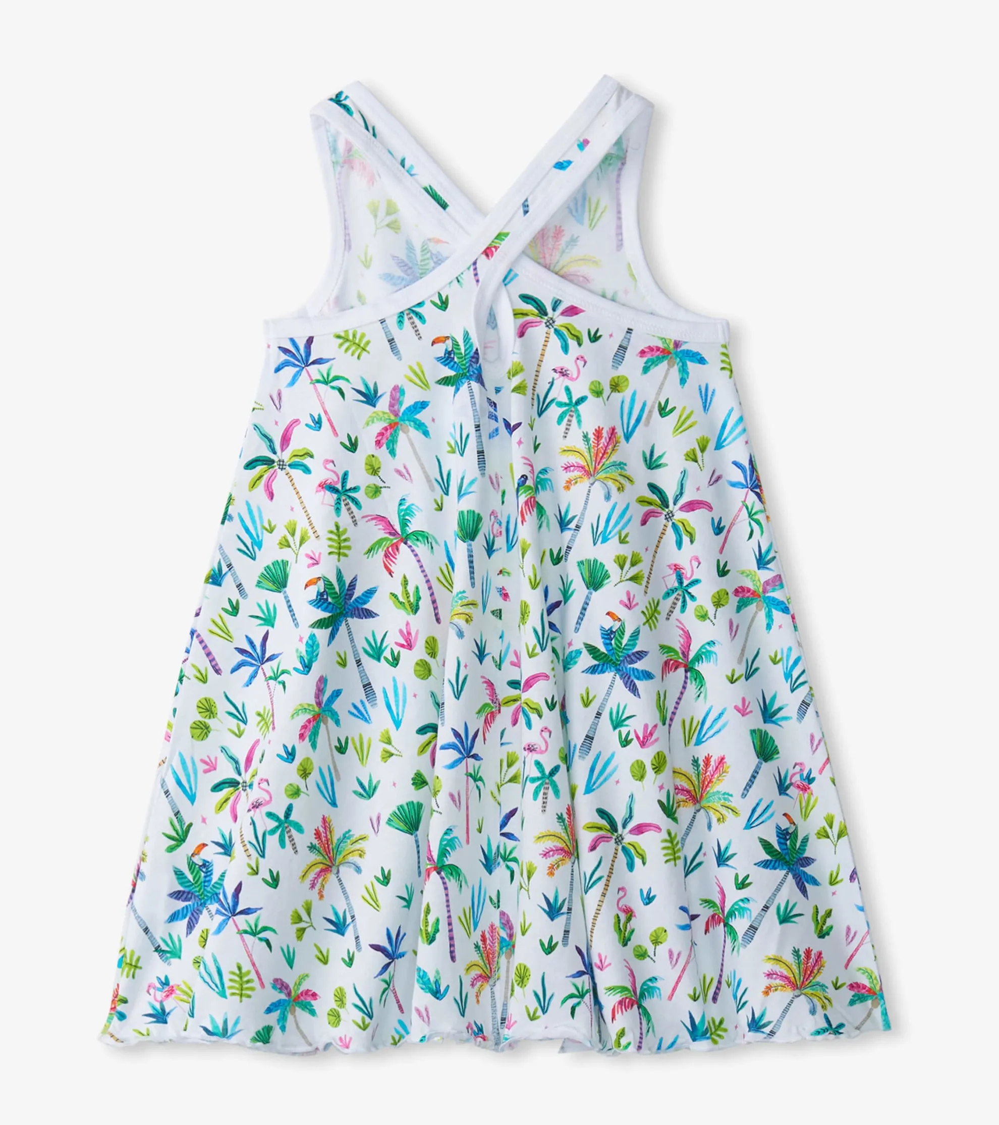 New Girls Rainbow Palms Trapeze Dress Dresses