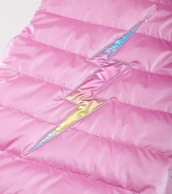Girls Rainbow Shine Reversible Quilted Vest Outerwear|Tops