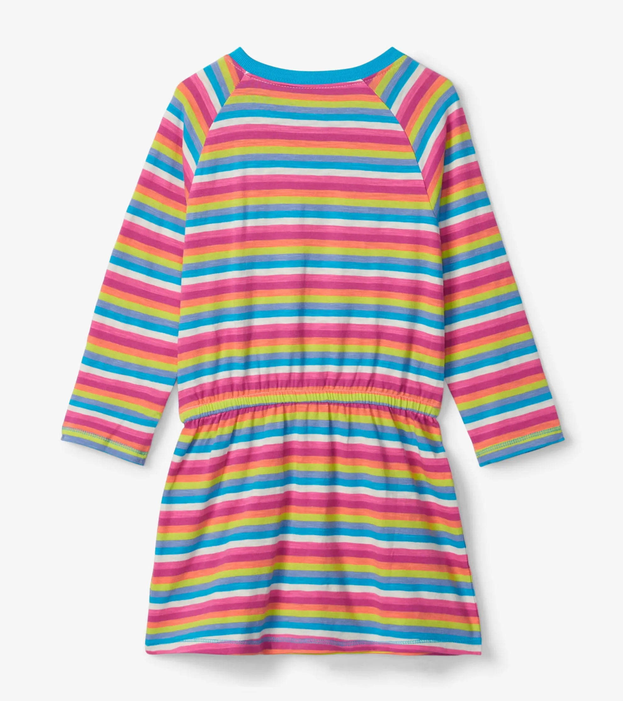 Sale Girls Rainbow Stripes Drop Waist Dress Dresses