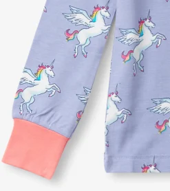 Best Girls Rainbow Unicorn Bamboo Pajama Set Sleepwear|Sleepwear