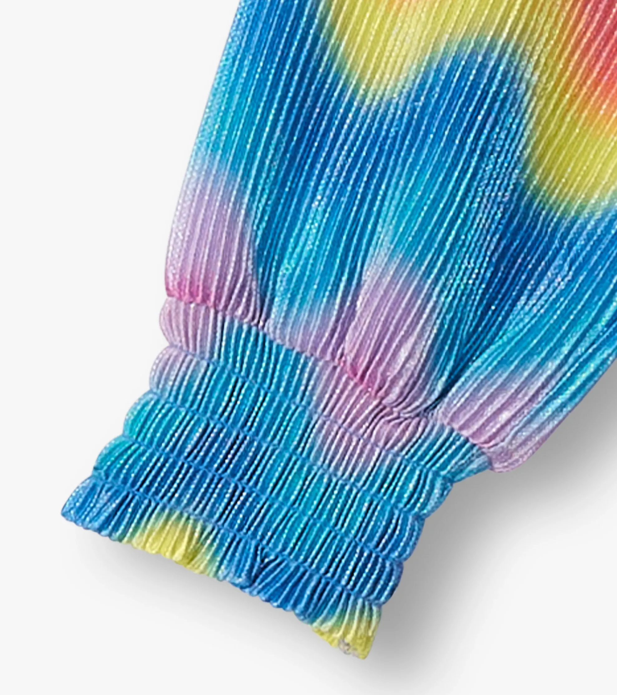 Discount Girls Rainbow Wave Pleated A-Line Dress Dresses