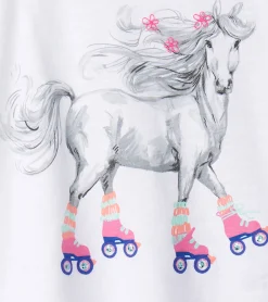 Discount Girls Roller Skates Graphic Tee Tops