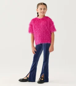 Best Girls Rose Violet Fluffy Knit Sweater Sweaters