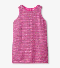 Hot Girls Rose Violet Tweed Dress Dresses
