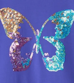 Clearance Girls Sequin Butterfly Skirt Dress Dresses