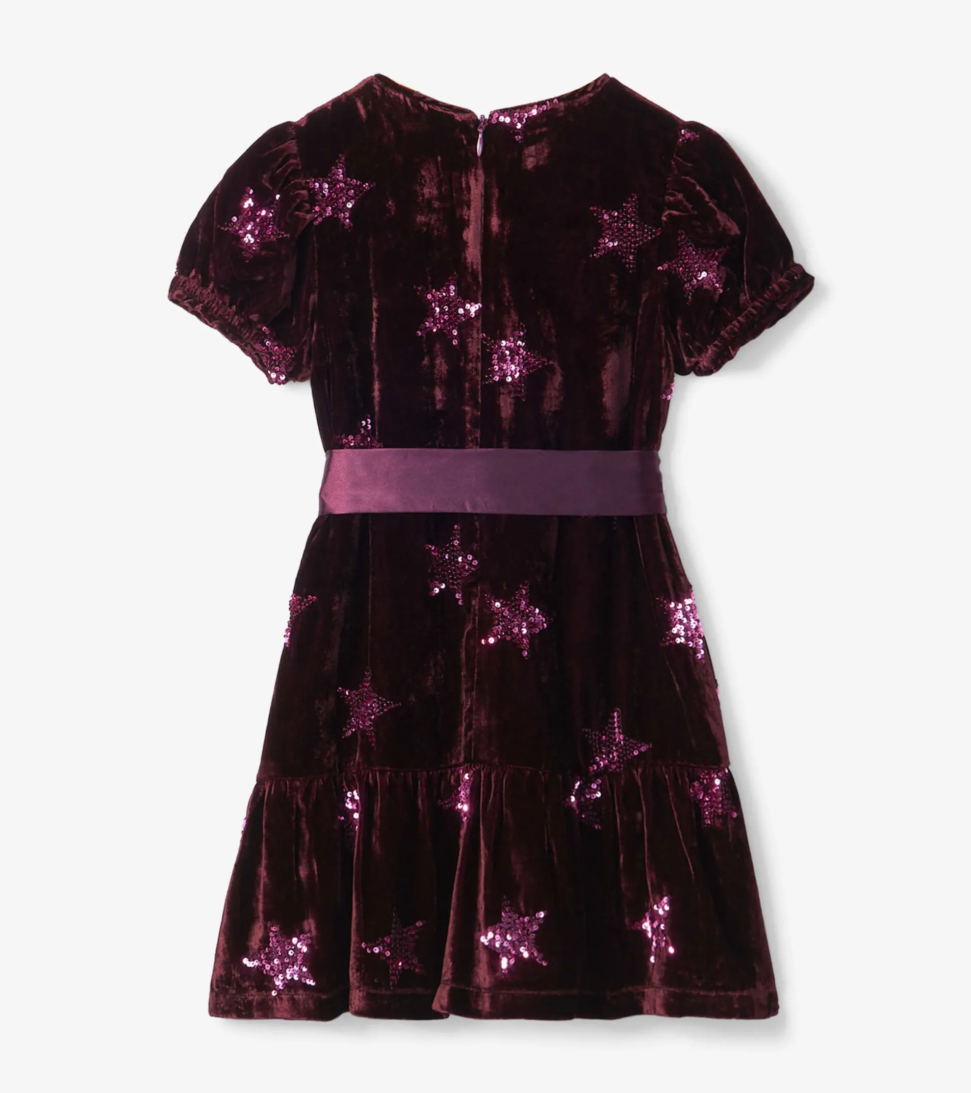 Clearance Girls Sequin Stars Velvet Dress Dresses