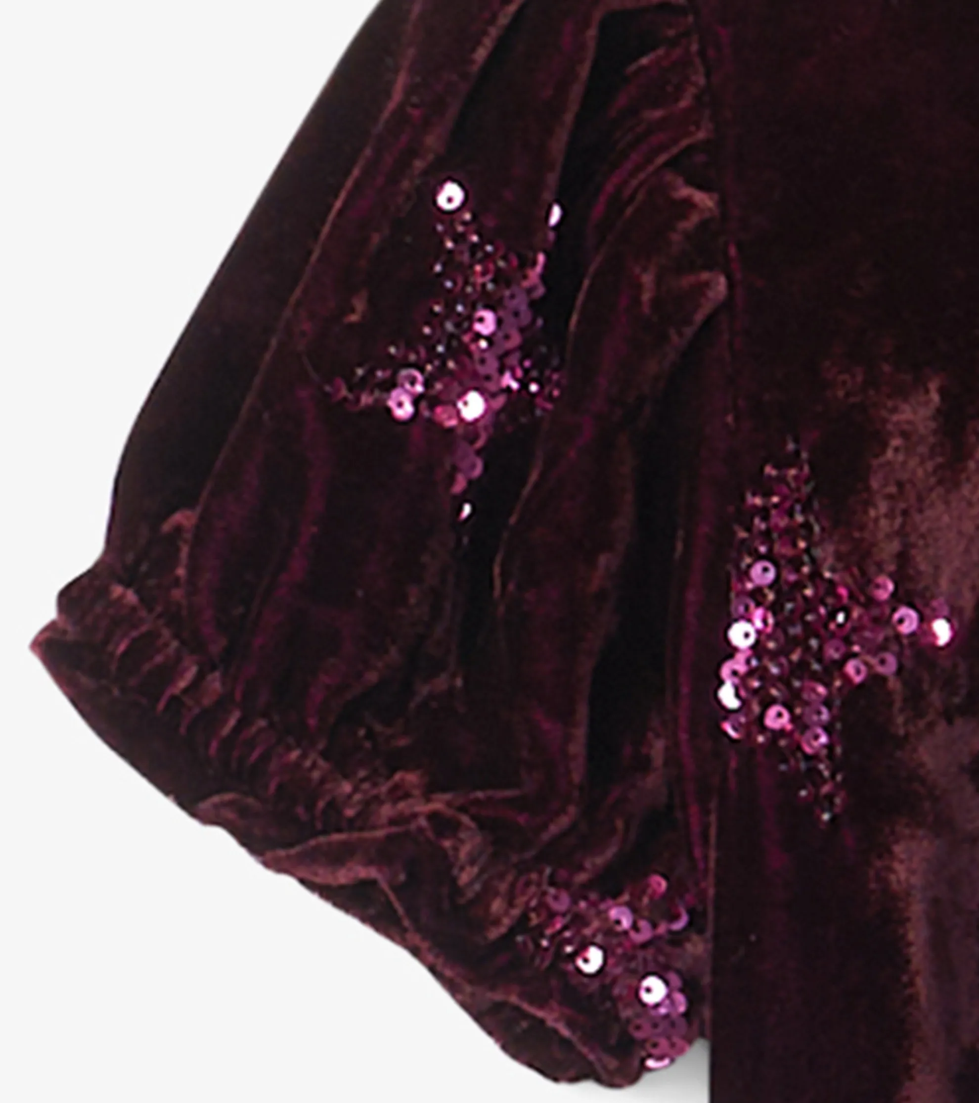 Clearance Girls Sequin Stars Velvet Dress Dresses