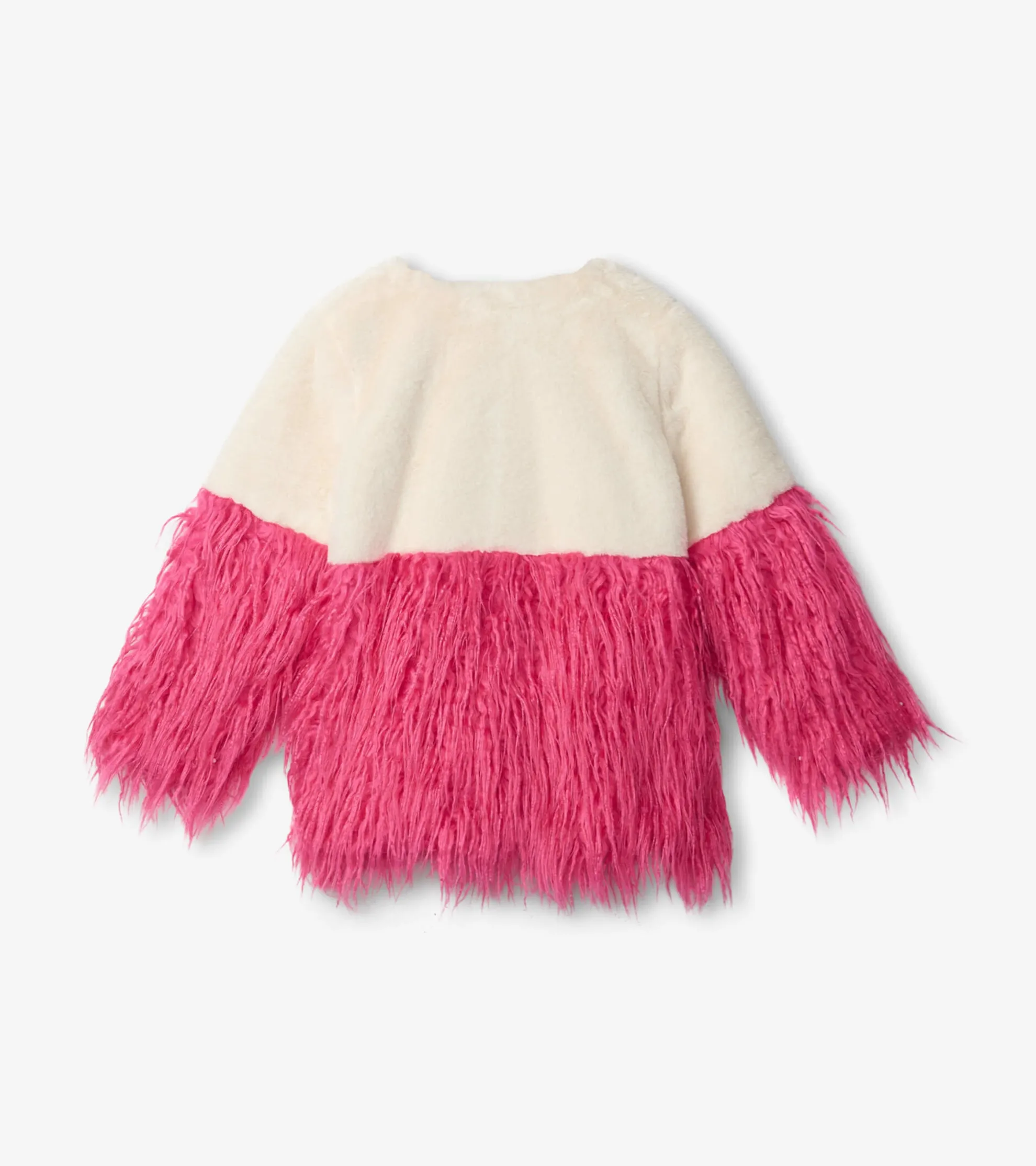 Sale Girls Sheer Pink Faux Fur Jacket Sweaters