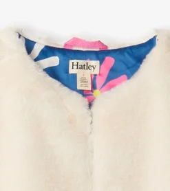 Sale Girls Sheer Pink Faux Fur Jacket Sweaters