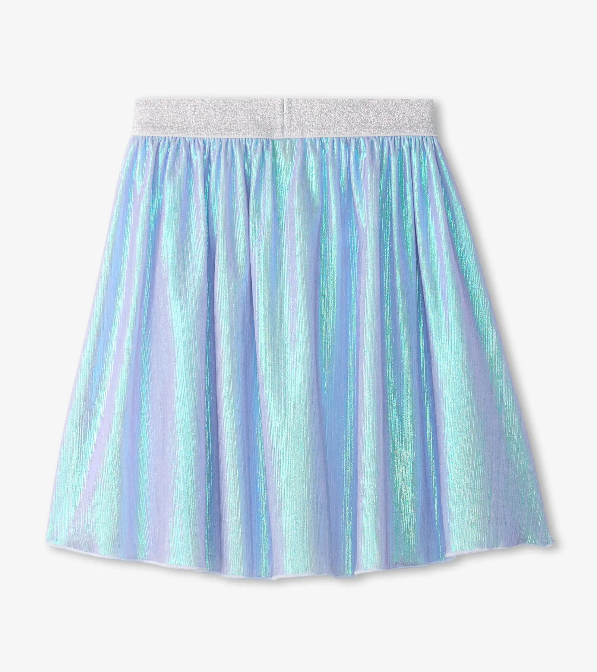 Sale Girls Silver Metallic Mid Length Skirt Bottoms