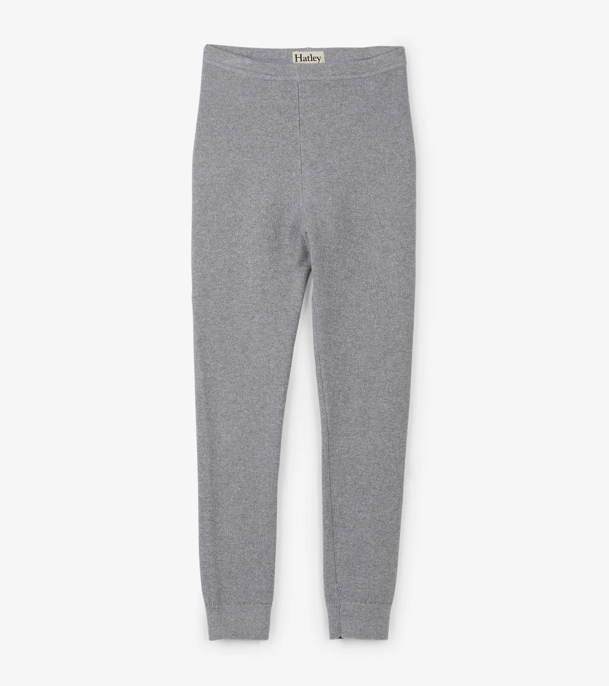Best Girls Silver Shimmer Cable Knit Leggings Bottoms