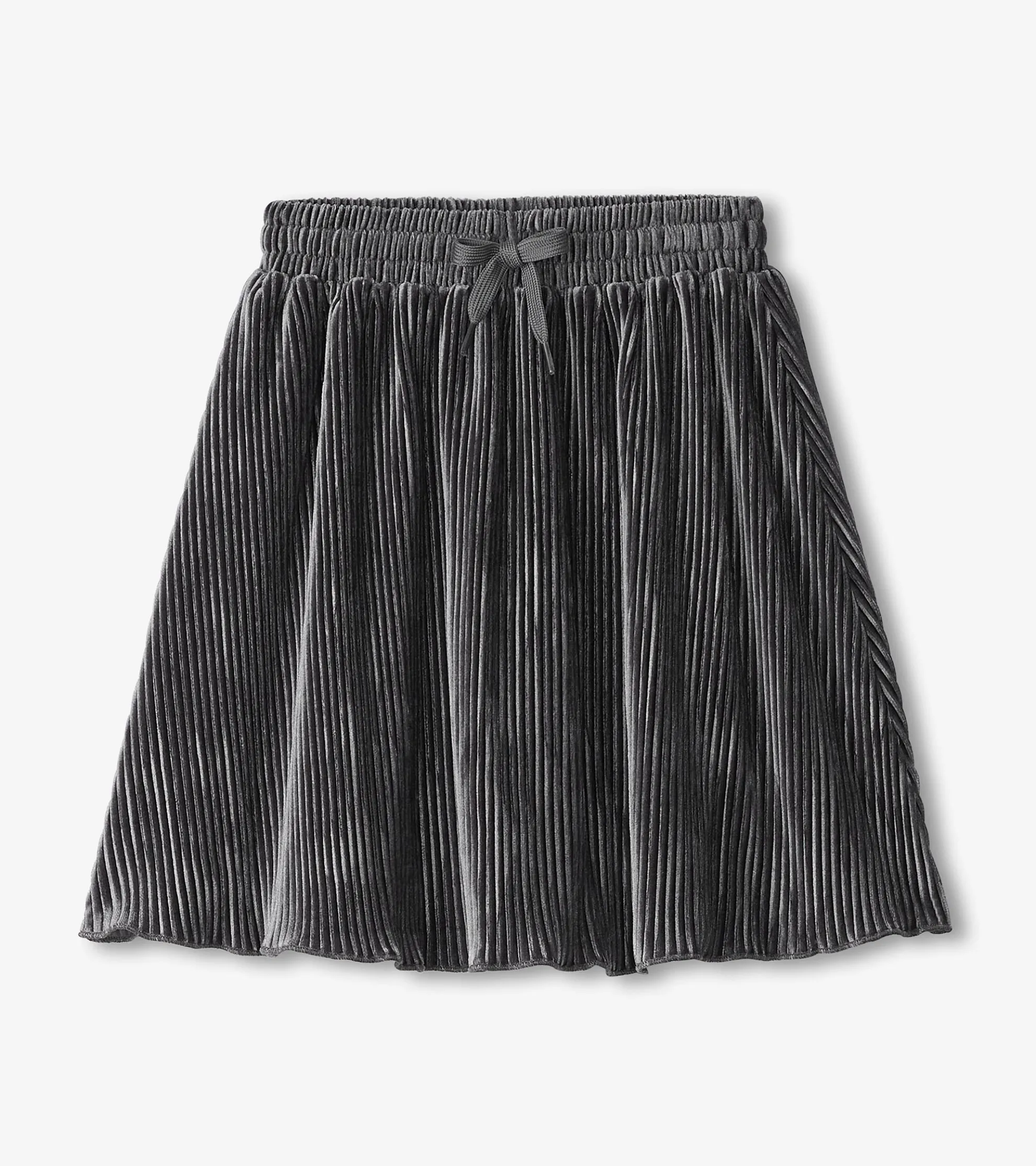Online Girls Silver Shine Pleated Velour Skirt Bottoms