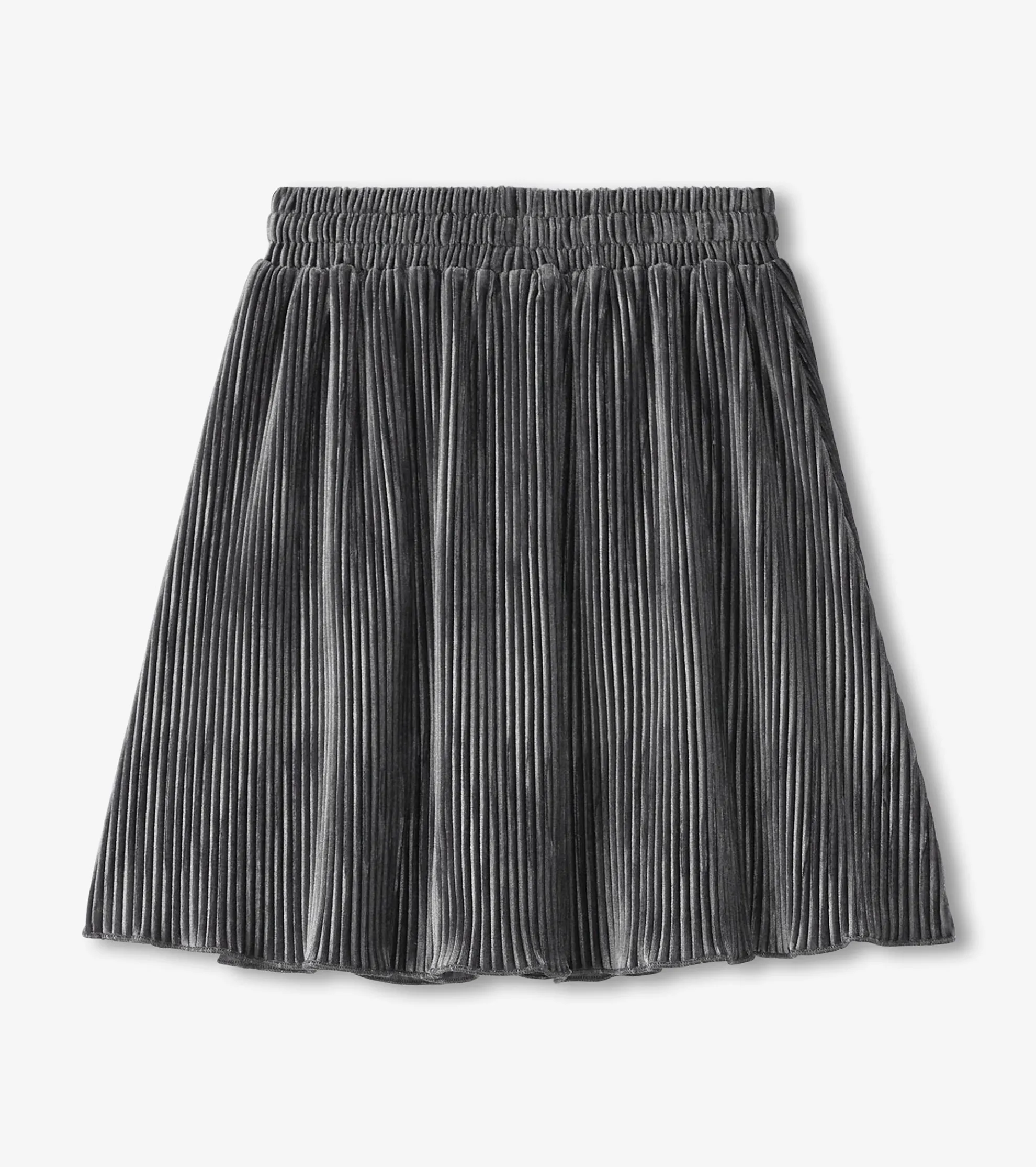 Online Girls Silver Shine Pleated Velour Skirt Bottoms